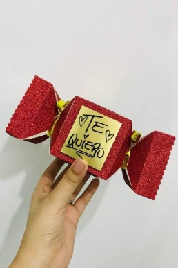 Moldes para realizar Cajita Caramelo para dulces de San Valentìn