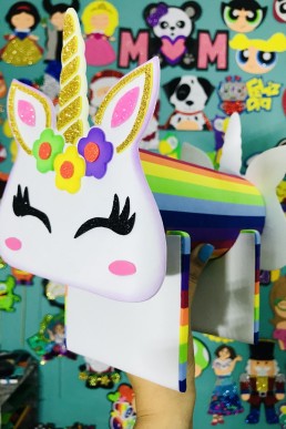Moldes para realizar figura de unicornio para porta diadema en pdf