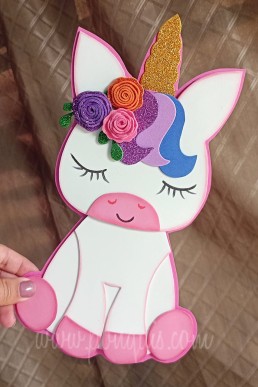 Moldes para realizar Unicornio decorativo en foamy en pdf