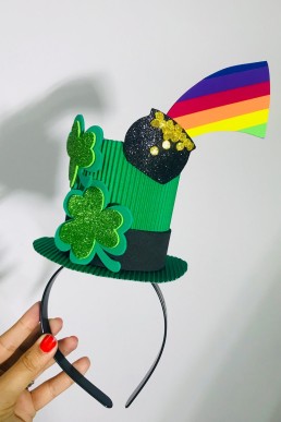 Moldes para realizar decoracion de diadema de San Patricio