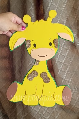 Moldes para realizar Jirafa bebe Decorativa para descargar Gratis en pdf