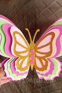 Moldes para realizar Mariposas decorativas de papel descarga gratis en pdf