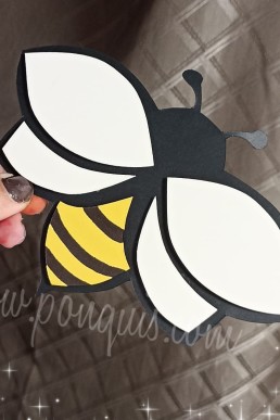 Moldes para realizar Abejita decorativa en papel cartulina descarga gratis en pdf
