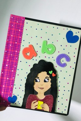 Moldes para realizar adornos para decorar carpeta o libreta de Maestra en pdf