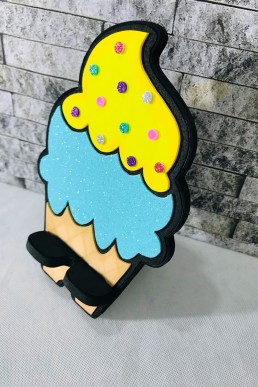 Moldes para descargar Grtis de Porta celular de Helado super creativo