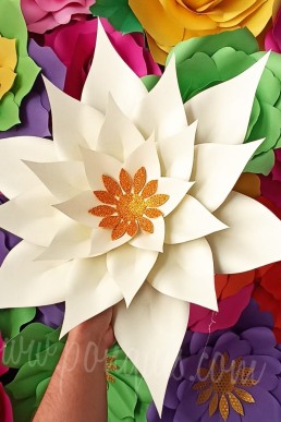 Moldes para hacer Flores de Papel Giagntes descarga Gratis en PDF
