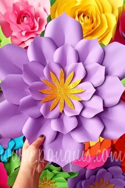 Moldes para realizar Flores de papel cartulinas Gigantes