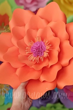 Moldes de petalos para hacer Fores de papel Gigantes