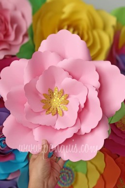 Moldes para realizar flores de Papel Gigantes para decoraciones de fiestas y eventos
