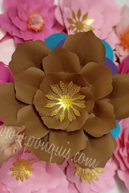 Moldes para realizar flores de Papel Gigantes Descarga Gratis en pdf