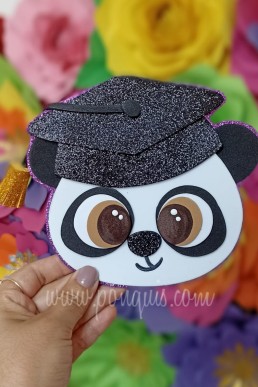 Moldes para realizar Topperde Panda decorativo en pdf descarga Gratis