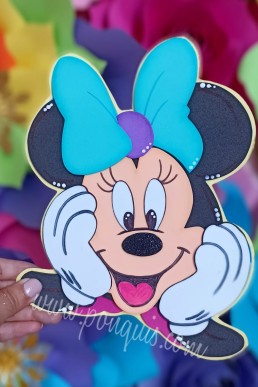 Moldes para realizar topper decorativo de Minnie Mouse descarga gratis en pdf