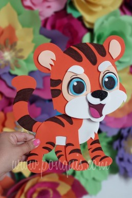Moldes para realizar tigre bebe decorativo en foamy descarga Grtis en pdf