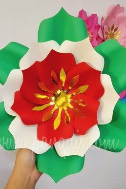 Moldes para realizar flores de papel Gigantes dia de Mexico