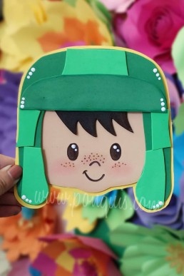 Moldes para realizar topper o aplique decorativo del Chavo Descarga Gratis en PDF