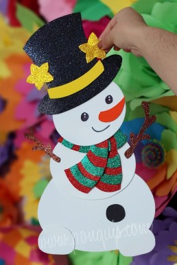 Moldes para realizar Muñeco de Nieve decorativo Grande Descarga Gratis en PDF