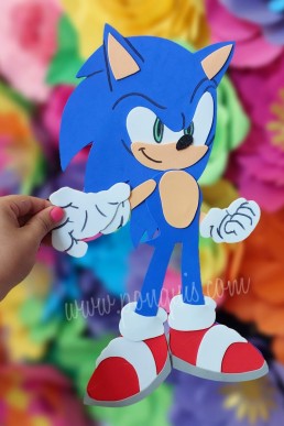 Moldes para realizar Sonic decorativo descarga Gratis en pdf