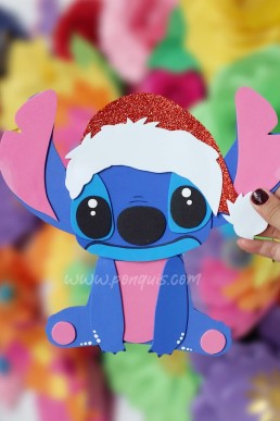Moldes para realizar Adorno o topper de Stitch tamaño completo descarga Gratis en PDF
