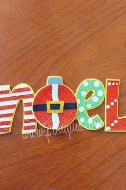 Moldes de Letras Noel para decoraciones de Navidad Descarga Gratis en PDF