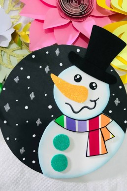 Moldes para realizar Adorno decorativo con muñeco de Nieve descarga Gratis en pdf