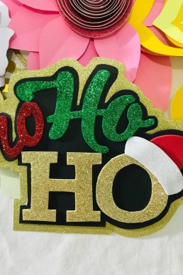 Moldes para realizar aplique decorativo de Navidad Hohoho