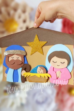 Moldes para realizar Nacimiento decorativo de Navidad Descarga Gratis en PDF
