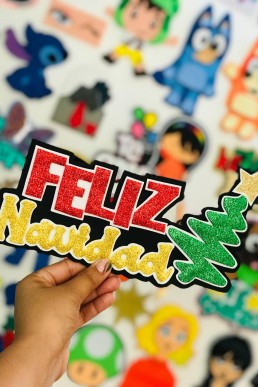 Moldes para realizar aplique decorativo de Feliz Navidad Descarga gratis en PDF