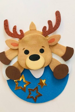 Moldes para realizar aplique de Reno navideño Descarga Gratis en PDF