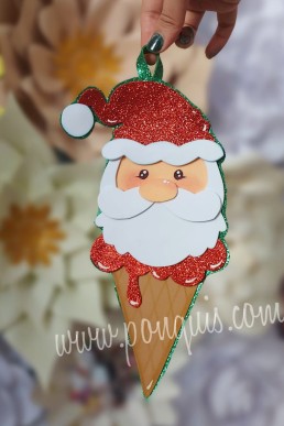 Moldes para realizar Barquilla aplique de papa Noel descarga Gratis en PDF