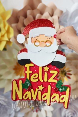 Moldes para realizar Letrero decorativo de Santa Claus Descarga Gratis en PDF