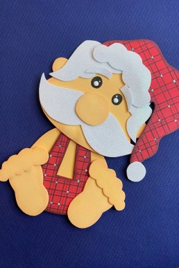 Moldes para realizar Aplique de Bebe Santa claus Descarga Gratis en PDF