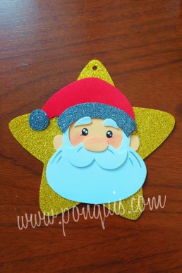 Moldes para realizar Estrella decorativa de Santa Claus Descarga Gratis en PDF
