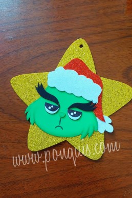 Moldes para realizar Apliques de estrellas del Grinch Descarga Gratis en PDF