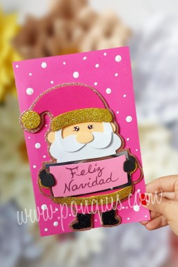 Moldes de Tarjeta decoratica de Navidad Descarga Gratis en PDF