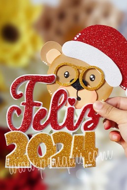 Moldes para realizar Topper de Feliz 2024 Descarga Gratis en PDF