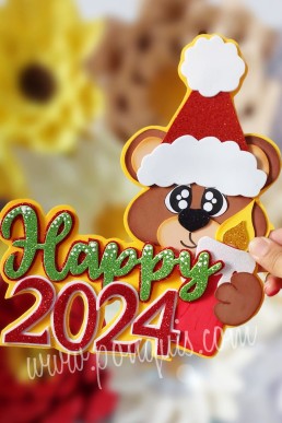Moldes para realizar Topper happy 2024 para descargar Gratis en PDF