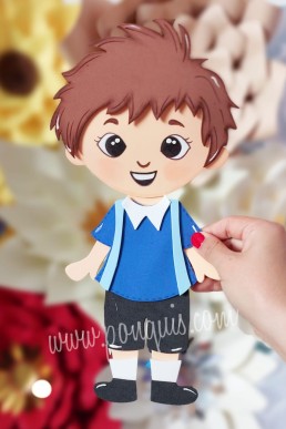 Moldes para hacer Aplique de Niño alumno decorativo Descarga Gratis en PDF