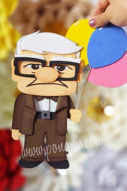 Moldes para realizar aplique decorativo de san Valentin personaje de Up Descarga Gratis en PDF