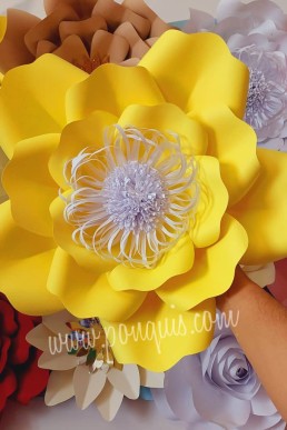 Moldes para realizar Flor de Papel para decoraciones Moldes Gratis en PDF