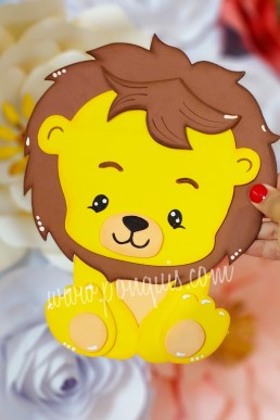 Moldes para realizar Aplique Leon Bebe Descarga Gratis en PDF