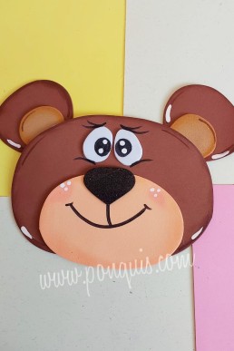 Moldes o plantilas para hacer Aplique Cabella de Oso Descarga Gratis en PDF