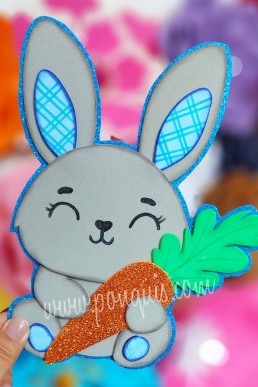 Moldes para realizar Aplique Decorativo Conejito de Pascua Descarga GRATIS en PDF