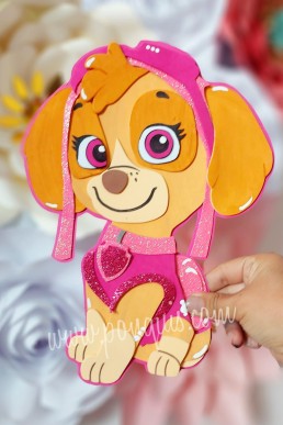 Moldes para realizar Aplique o topper decorativo de Skye Descarga Gratis en PDF