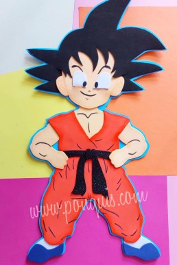 Moldes para hacer aplique decorativo de Goku Descarga Gratis en PDF