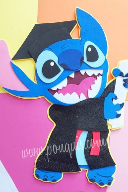 Molds para realizar Aplique decorativo de Stitch Graduaciones escolares descarga Gratis en PDF