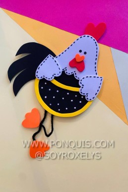 Moldes para hacer Gallito decorativo Aplique regalo de Dia de las Madres descarga Gratis en PDF