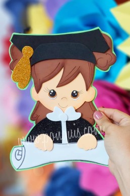 Moldes para realizar Aplique decorativo para Graduaciones escolares Descarga Gratis en PDF