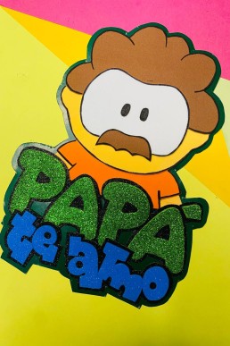 Moldes para hacer Aplique dia del Padre Papa Te Amo descarga Gratis con codigo