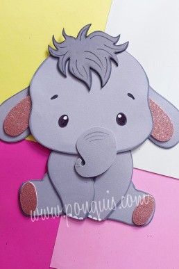Moldes para hacer Elefante bebe tamaño mediano de foamy Descarga Gratis en PDF