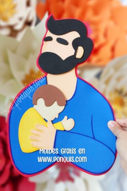 Moldes para hacer aplique de Dia del Padre Descarga Gratis en PDF